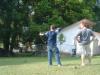 Larry and John target shooting the bow and arrows